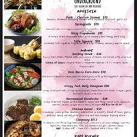 Dinner menu 27/8/2025   at CK Underground Filo-Asian Food Hub  in Coober Pedy