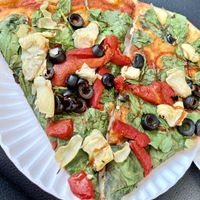 Cheeseless vegan slice   at Pie Hole in Salt Lake City