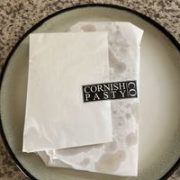 Unwrapping the delicious pasty! at Cornish Pasty Co in Las Vegas