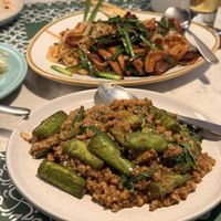 Eggplant with vegan minced meat  at Baan Ying - Dusit Suites Hotel in Bangkok