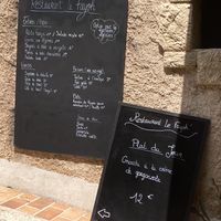 Menu in June 2025  at Le Fayoh' in Fayence