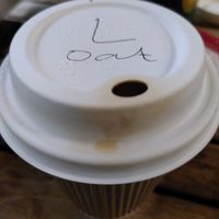 Oat latte (November 2025) at Conti's Llanerchaeron Tea Room in Lampeter