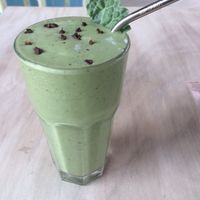 Kale peanut butter smoothie at Buddha's Garden in San Juan Del Sur