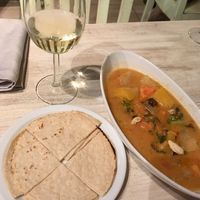 Nicaraguan stew with yuca and coconut milk: simply delicious  at Buddha's Garden in San Juan Del Sur