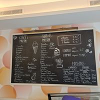 Carte des saveurs de sorbets at Glacier des vignobles in Saint-emilion
