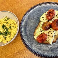 scrambled tofu and avocado toast  at Tula Café & Bistro in Rio De Janeiro