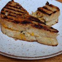 Tuna melt (half eaten as forgot photo)  at Tula Café & Bistro in Rio De Janeiro