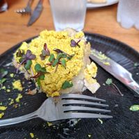 Croque madam (half eaten as forgot the photo)  at Tula Café & Bistro in Rio De Janeiro