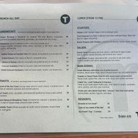 Menu at Tula Café & Bistro in Rio De Janeiro