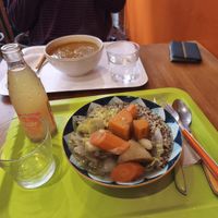 Veggie positive on all fronts 😊 at Zuppa Zuppa in Autun