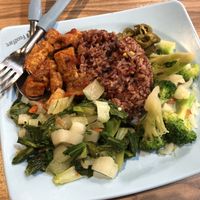 Red rice! at Eight Immortals Vegetarian 八仙素食园 - Admiralty Place in North Singapore