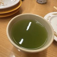 Green tea (it’s free!)  at Sushiro  in Toyooka