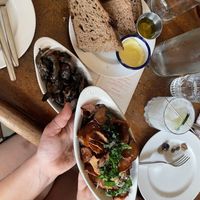 ROASTED SUNCHOKES, olives, bread   at Eliza in Kingston