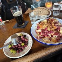 Olives, bread, RADICCHIO SALAD  at Eliza in Kingston