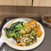 50 HKD - tofu, bok choy, pumpkin   at Come Enjoy Veggie - 同享素食 in Kowloon