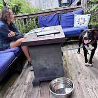 Outdoor patio was perfect   at Wine Down on Main in Brevard