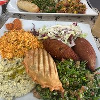 I would go back tomorrow if I could. WUNDERBAR! ❤️FYI: The yummy white sauce on that crunchy salad is made from sesame, not mayo.   at Libanon-Imbiss Labibah in Munich