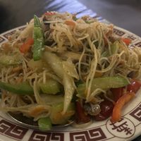 Veggie chow mien with glass (rice) noodles. Superb    at Golden Orient Chinese Restaurant in Esperance