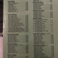 Menu  at Golden Orient Chinese Restaurant in Esperance