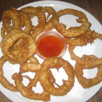 Onion rings at Junk Food Cafe in Brno