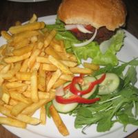 Tempeh Burger at Junk Food Cafe in Brno