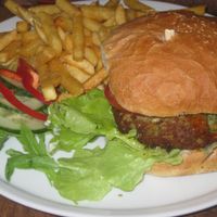 Broccoli Burger at Junk Food Cafe in Brno