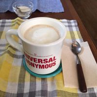 soy latte at The PINK WEED Cafe in Kobe