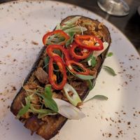 Miso aubergine at Taisteal in Edinburgh