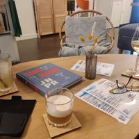 Yummy cocktails and white wine :) at Déjà Bu in Paris