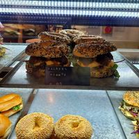 Falafel & Hummus Bagel. at Reubens Coffee House  in Bangor