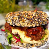 Falafel & Hummus Bagel. at Reubens Coffee House  in Bangor
