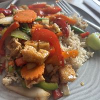 Basil and Chilli Tofu Stirfry   at Chanapa in Tullamore
