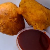 Bonda- fried potato in batter at Food O'Clock Cafe in Bendigo