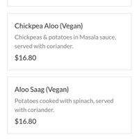 Vegan mains page 5 at Food O'Clock Cafe in Bendigo