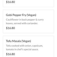 Vegan mains page 6 at Food O'Clock Cafe in Bendigo