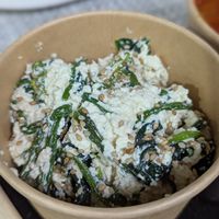 Banchan: tofu & spinach at Kimchi Nom Nom in Dubai