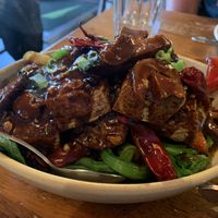 Tofu tower…tasty but very salty.   at Burma Superstar in San Francisco