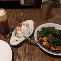 Spicy vegetables tofu and coconut rice at Burma Superstar in San Francisco