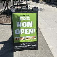 Signage for the new location   at Buddha Bowls and Rolls in Sacramento