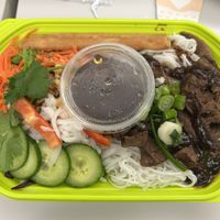 Noodle bowl with plant based bulgolgi   at Buddha Bowls and Rolls in Sacramento