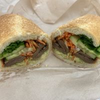 The sando with plant based bulgogi - not bad but probably would not get again because no vegan aioli available and it’s missing something without that.   at Buddha Bowls and Rolls in Sacramento