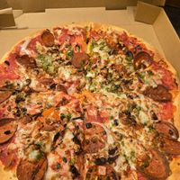 Vegan sicilian pizza at Razzo's Pizza in Oakland