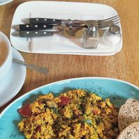 The scrumbled Omelette at Cafe Josefina in Munich