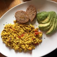 Vegan omlette at Cafe Josefina in Munich