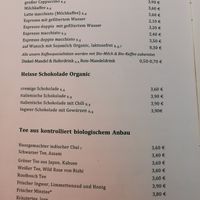 Drink Menu at Cafe Josefina in Munich