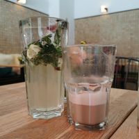 Frozen chai and homemade lemonade at Cafe Josefina in Munich