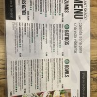 Menu  at Plant Shack in Denia