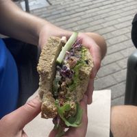 BBQ jackfruit sandwich   at Plant Shack in Denia