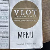 Menu cover  at Vlot Grand Café in Leiden