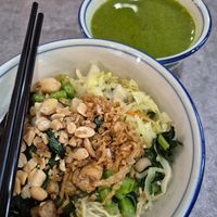 Thunder tea kolo mee at Peace Vegetarian - Tai Seng in Central Singapore